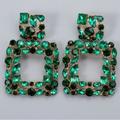 Zara Jewelry | Green Jewel Statement Earrings | Color: Gold/Green | Size: Os