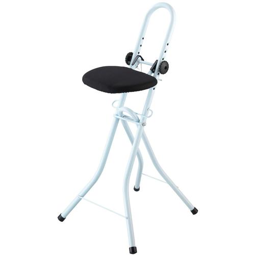 "Stehhilfe WENKO ""Bügel- und Stehhilfe"" Stühle Gr. B/H/T: 47 cm x 74 cm x 45 cm, weiß (weiß, weiß) Bügelstuhl Alltagshilfen Stühle höhenverstellbar"