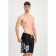 Shorts ALPHA INDUSTRIES "ALPHA Men - Beachwear Side Print Board Short" Gr. 2XS, Normalgrößen, schwarz (black) Herren Hosen Shorts