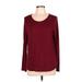 Old Navy Cardigan Sweater: Burgundy Print Sweaters & Sweatshirts - Women's Size Large