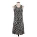 Spense Casual Dress - A-Line Scoop Neck Sleeveless: Gray Dresses - Women's Size Small Petite