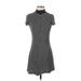 RVCA Casual Dress - Mini: Gray Stripes Dresses - Women's Size X-Small