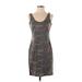 Venus Casual Dress - Sheath: Gray Acid Wash Print Dresses - Women's Size Small