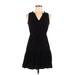 Gap Casual Dress - A-Line V Neck Sleeveless: Black Solid Dresses - Women's Size X-Small