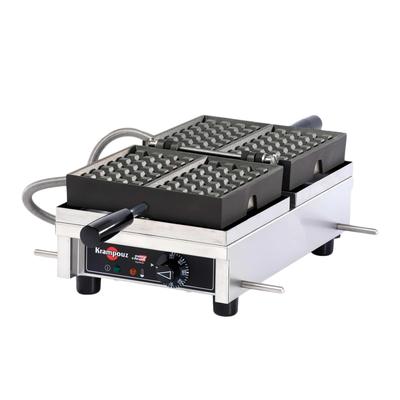 Krampouz WECDHAAS Single Liege Commercial Waffle Maker w/ Cast Steel Grids, 1440W, Stainless Steel