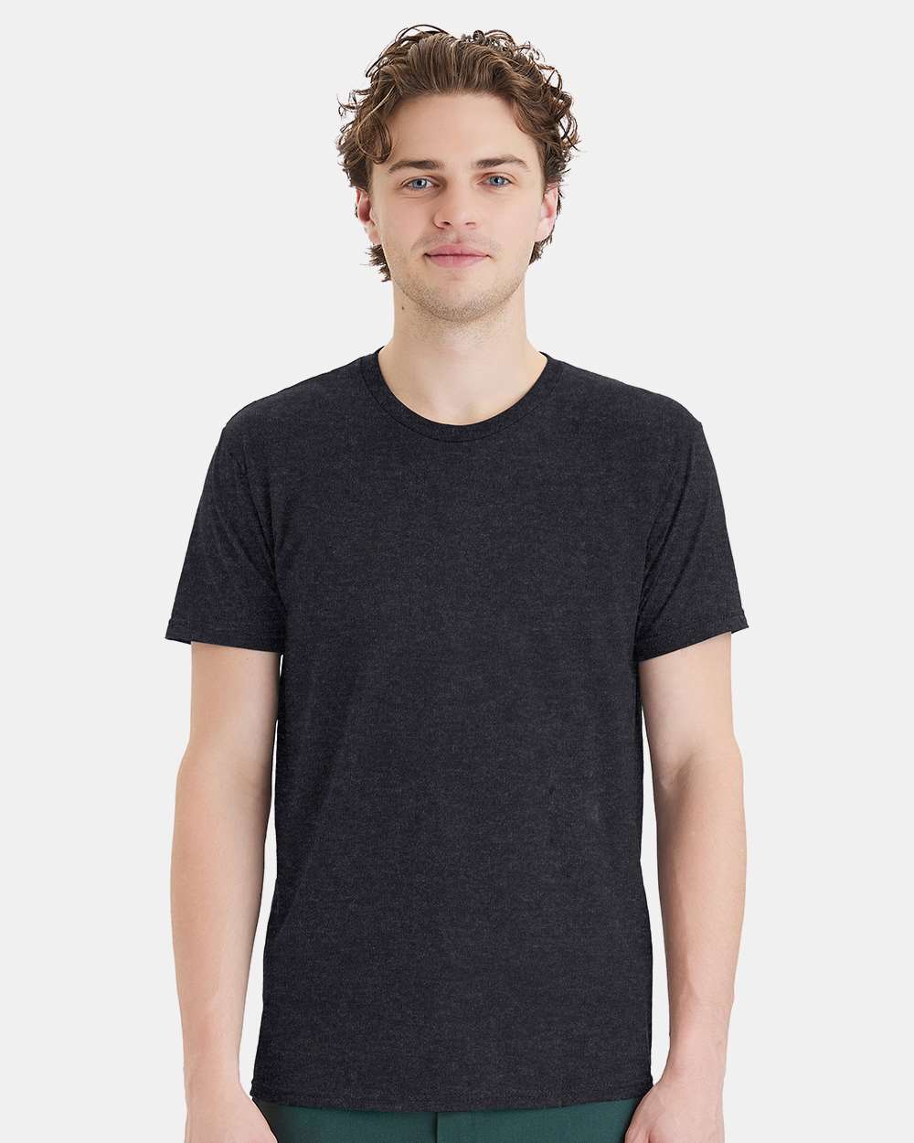 Hanes 498PT Perfect-T PreTreat T-Shirt in Charcoal Heather size Small | Ringspun Cotton