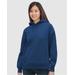 Bayside 7760BA Women's Hooded Pullover T-Shirt in Navy Blue size XL | Cotton/Polyester Blend