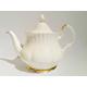 Royal Albert Val D'or bone china teapot, large white and gold teapot, large two pint teapot, Val D'or second quality china teapot