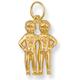 9ct Yellow Gold Gemini Zodiac Pendant