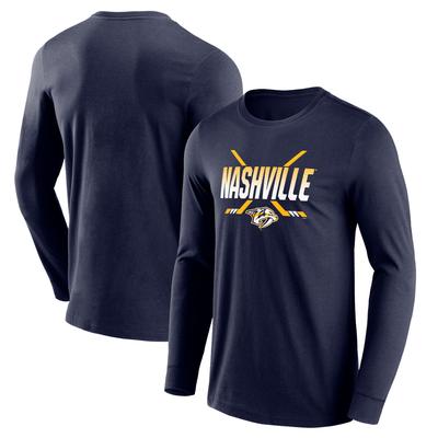 Nashville Predators Fanatics Branded Iconic Crossed Stick Graphic Langarm-T-Shirt – Herren Image