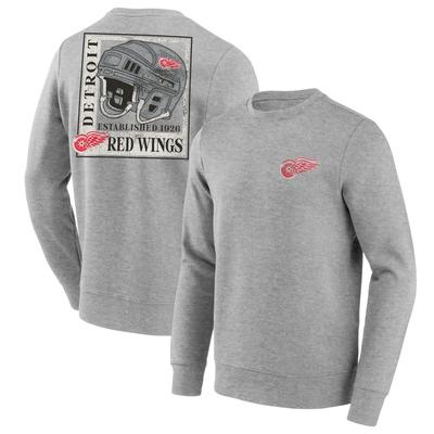 Detroit Red Wings Fanatics Branded True Classics Helm-Grafik-Crew-Sweatshirt – Herren Image