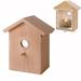 Wooden Bird House with Suction Cup and One-Side Clear Window Window Mounted Bird Nesting Box Garden Patio Decorative Bird Nest Box Window Bird Feeder for Kid/Adults Gifts