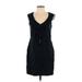Gap Casual Dress - Mini Plunge Sleeveless: Black Solid Dresses - Women's Size 2