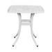 Ktaxon 21 in Aluminum Square Side Table Metal Outdoor End Table White
