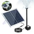 Dazzduo Fountain Solar Pump Tank Pond Decoration 10W Solar Pump Bath Fish Tank Water Bath Fish Solar Panel 3 Solar Pump Solar Pump Solar Panel Max. Water Bath 3 Nozzles Max. Nozzles Max. Water