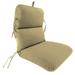 Jordan Manufacturing Sunbrella 45 x 22 Canvas Heather Beige Solid Rectangular Outdoor Chair Cushion with Ties and Hanger Loop