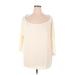 Just Fab Short Sleeve T-Shirt: Ivory Tops - Women's Size 1X