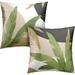 Spring Summer Pillow Covers 20x20 Green Leaves Pillow Covers Set of 2 Banana Leaf Tropical Pillow Covers Tropical Pillows Decorative Throw Pillow Covers Home Decor for Sofa Couch