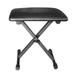 Tomshoo Piano Bench X Style Adjustable Height Black Folding Bench for Keyboards & Pianos