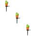 3 Pieces Solar Light Rechargeable D Batteries Ground Plug Lamp Patio Landscape Light Solar Garden Stake Light