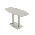 Arc Boat Bistro Height Meeting Table Square Metal Base 34x70 Bar Table