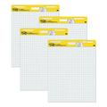 Post-It Easel Pads Super Sticky Self-Stick Easel Pads 25 X 30 White 30 Sheets 4-Carton