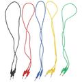 5 Pcs Voltage Test Line Banana Plug to Alligator Clip Cord Multi Meter Tester Electrical Testing Probe Lead Multimeter Accessories