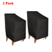 Outdoor Chair Covers 2 Pack Patio Deep Seat Coverï¼ŒPatio Waterproof Furniture Covers for 4-6 Stacking Chairs Black-27 x 27 x 47 inch