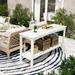 Polytrends Laguna All Weather Poly Outdoor Console Table - Two Shelf White