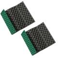 Ettsollp 2Pcs Portable Outdoor Waterproof Garden Picnic Folding Seat Cushion Pad Mat-Dark Green.