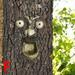 XIAN Bark Face Tree Monster Facial Features Ornaments Old Man Tree Hugger Bark Ghost Face Decoration Funny Yard Art Funny Yard Art Garden Decorations F