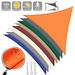 TIFEE Triangle Sun Shade Sail Curved 12 x12 x12 Orange Canopy Sails Permeable for Patio Garden Yard Deck Pergola