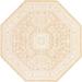 Rugs.com Outdoor Aztec Collection Rug â€“ 8 Ft Octagon Natural Flatweave Rug Perfect For Living Rooms Kitchens Entryways