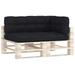 Suzicca Pallet Sofa Cushions 3 pcs Black