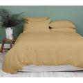 Kamas 1 Piece Solid Oversized Queen Taupe Duvet Cover 100% Egyptian Cotton 600 Thread Count with Zipper & Corner Ties Luxurious Quality