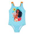 Disney Moana Toddler Girls Ruffle Strap One-Piece Swimsuit with UPF 50+ Sizes 2T-4T