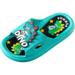 Kids Sliders Sandals Girls Boys Shower Slippers Children Slippers Summer Cute Cartoon Little Dinosaur Boy Baby Bathroom Sandals (Green 2.5-3 Years)