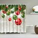 LICHENGTAI Christmas Shower Curtain Washable Durable Waterproof Decoration Home Bathroom Creative Printing for Party Backdrop Room Divider Curtain Closet Curtain Deck the Halls 150cmx180cm