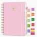 Kepeak Meeting Notebook for Work with Action Items Large Size - 7 x 10 Project Planner for Office Business Meeting Agenda Book Notebooks for Men Women Meeting Organizer Pink