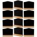 12Pcs Mini Chalkboards Signs with Easel Stand Small Rectangle Blackboard Message Board Signs
