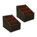 2 Pcs Leather Storage Box Storage Bins Useful Storage Basket Home Organizer Drawer Tray Distant Control Boxes