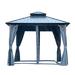 Gatzies 12 Ft. W x 12 Ft. D Aluminium Patio Gazebo Gazebo Hardtop, Steel | 115 H x 143.7 W x 143.7 D in | Wayfair 00882173469460