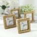 BalsaCircle 4 Gold 3 Mini Vintage Feather Square Picture Frames Party Wedding Favors Event Decorations Supplies