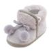Hwmodou Toddler Kids Boys Girls Shoes Solid Color Fashion Plush Warm Booties Comfortable Soft Sole Warm Cotton Booties Sports Gym Footwear For Child
