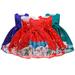 KYAIGUO Baby Girls Princess Dresses Christmas Print Puffy Dress with Bow Tie Kids Tutu Outfit Skirt Christmas Party Gown Party Dresses 3-10y