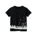 DkinJom baby girl clothes Toddler Kids Girls Half Sleeve Top Black Piano Cartoon Animal Top Casual Top Summer T Shirt Casual Top