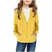 Elainilye Fashion Toddler Fleece Jacket Kids Boys Girls Hoodie Outerwear Long Sleeve Sweatshirt Pullover Top Casual Teen Girl Clothes Yellow