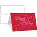 Happy Holidays Greeting Cards & Envelopes on 80lb Cardstock - 5 x 7 Cards When Folded - 25 Cards & 25 Envelopes Per Pack