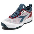 Diadora Men`s Speed Blushield Fly 4 AG Tennis Shoes White and Oceanview ( 12.5 )