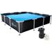 Lark 9 x 24 Square Metal Frame Splash Pool with 530 gallon Filtration Pump